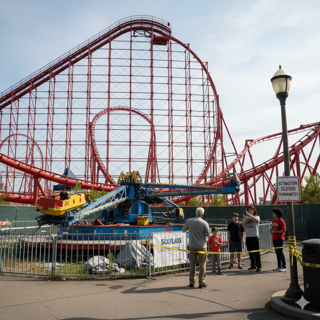 The Silent Closures of Six Flags’ Older Rides Vanish, Sparking Nostalgia and Frustration Among Fans